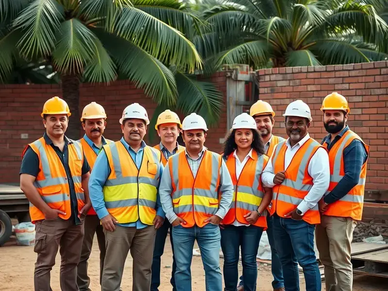 Kauai Builders team of masons on a job site